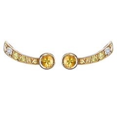 Sabine Getty Yellow Sapphire Diamond Harlequin Earrings