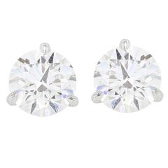 2.43 Carats GIA Cert Diamonds Gold Earrings 11