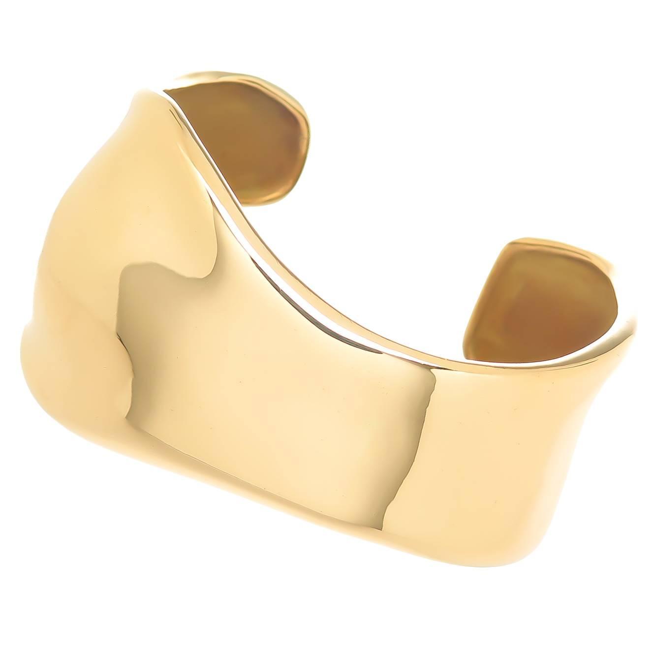 Tiffany and Co. Elsa Peretti Gold Bone Cuff Bracelet at 1stdibs