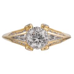 .61 Carat Center Old European Cut Diamond Gold Solitaire Ring 11