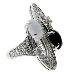 Bulgari Elisia Onyx Diamond Gold Ring 2