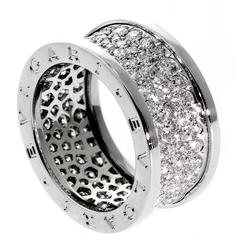 Bulgari Pave Diamond Gold B.zero1 Ring