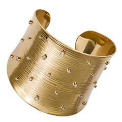 Diamond Gold Dalia Cuff Bracelet