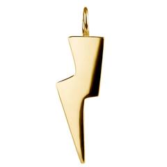Sterling Silver Gold Vermeil Lightning Bolt Charm 9