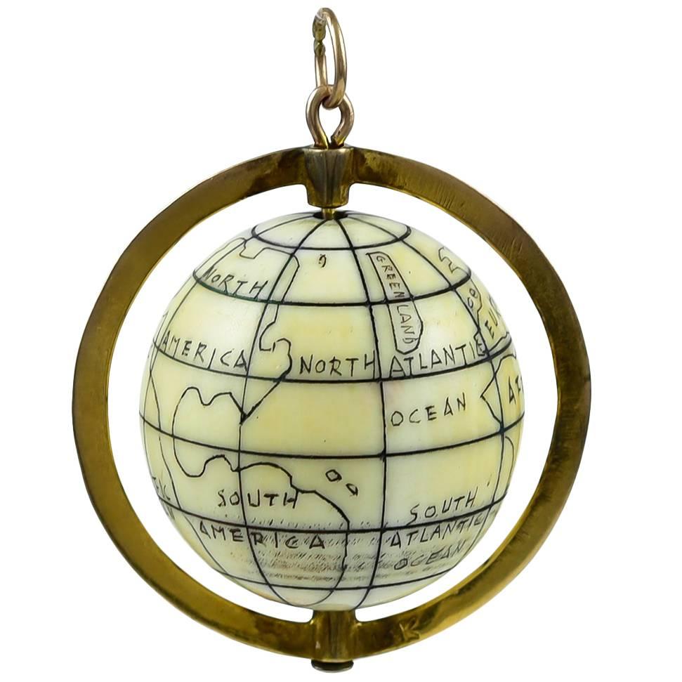 Great Gold Globe Charm