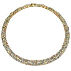 Bulgari Three Color Gold Necklace