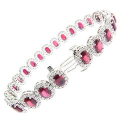 Ruby Diamond Gold Bracelet 8