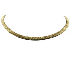 Roberto Coin Gold Woven Silk Necklace