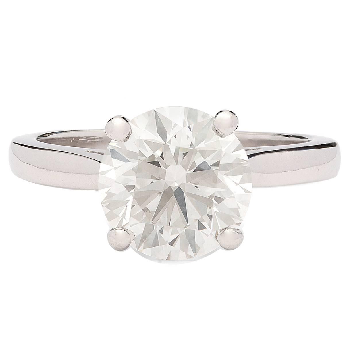 2.40 Carat GIA Certified Diamond Platinum Solitaire Engagement Ring