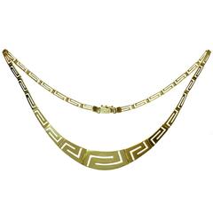 Vintage 1900s Gold Geometric Link Necklace