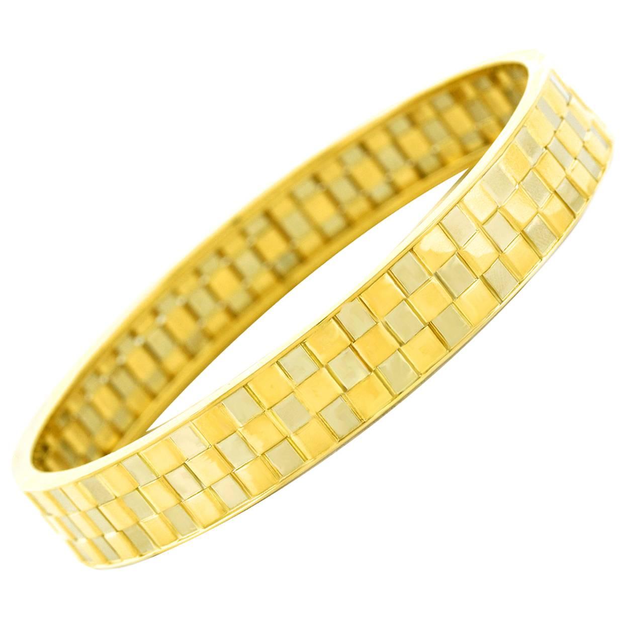 1970s Van Cleef & Arpels Mod Gold Bangle Bracelet