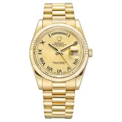 Rolex ​Yellow Gold Day-Date Oyster Perpetual Automatic Wristwatch Ref 118238