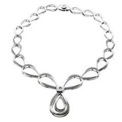 Pertegaz Diamond Gold Teardrop Necklace 5