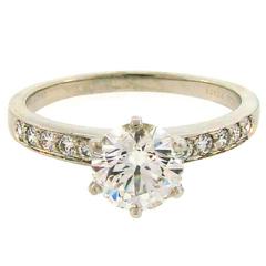 Tiffany & Co. 1.50 Carat Diamond Platinum Ring 7