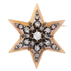 Stunning Victorian Diamond Pendant Brooch Framed in Gold 11