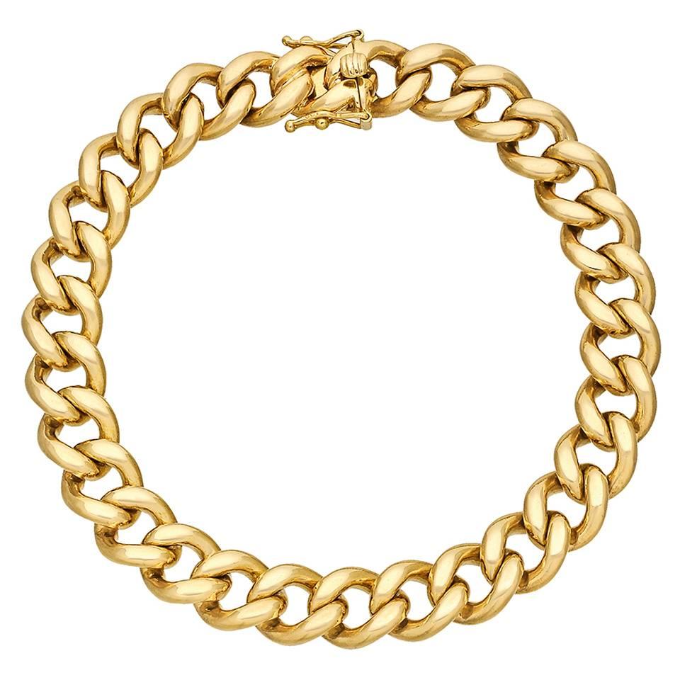 Tiffany and Co. Gold CurbLink Bracelet at 1stDibs curb link bracelet
