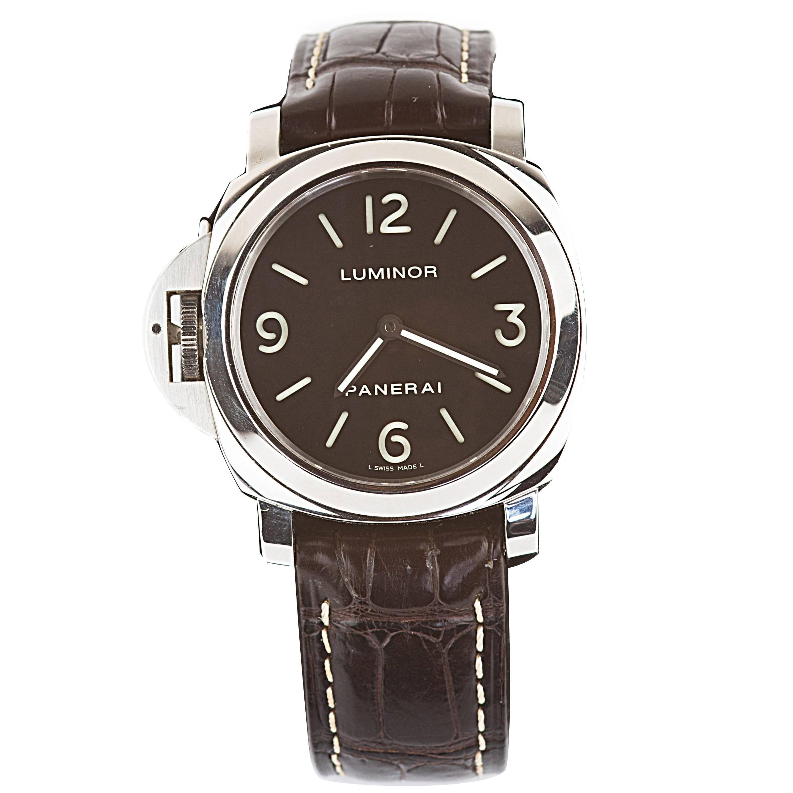 Panerai Luminor Stainless Steel Lefty Wristwatch Ref PAM 219 