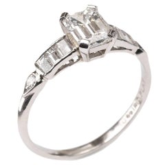 1.01 Carat GIA Cert Diamond Platinum Ring