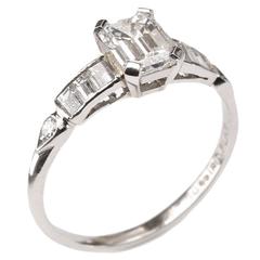 1.01 Carat GIA Cert Diamond Platinum Ring 3
