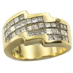 Princess Cut Diamond Gold Ring