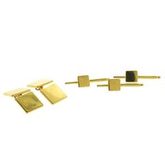 Tiffany 
Co. Mid Century Gold Cufflinks Studs Set