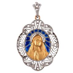 1925 Art Deco Madonna Pendant