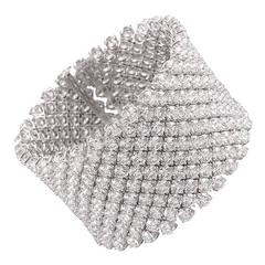 Marina B 113.51 Carats Diamonds Gold Ribbon Bracelet