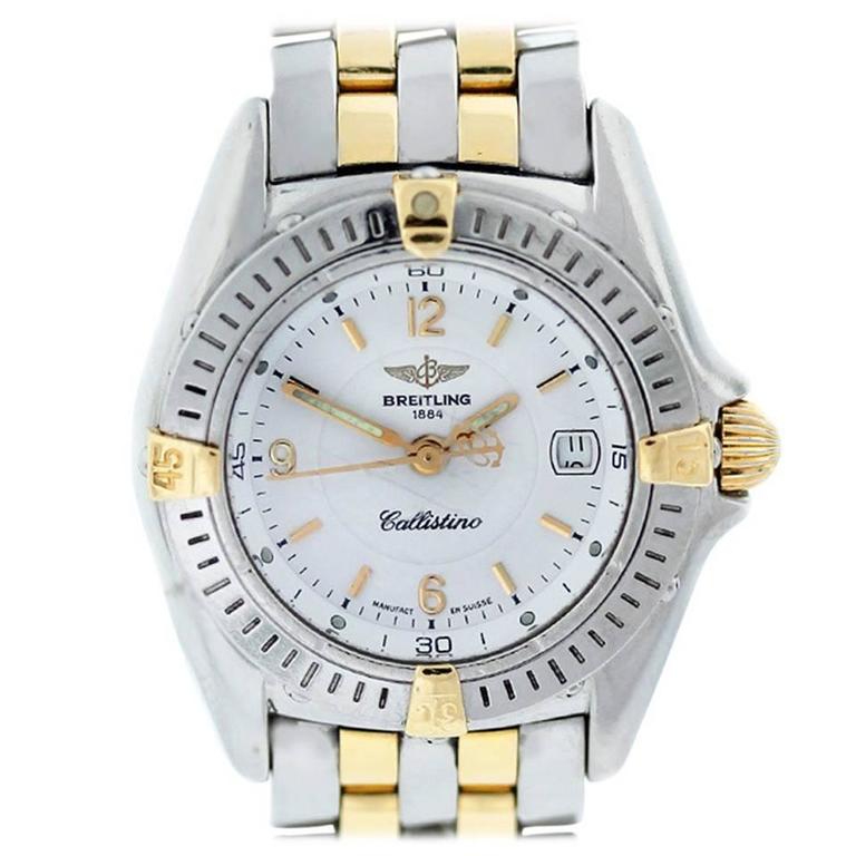 BREITLING Lady's Watch Two-Tone 18K YG \u0026 SS w/ 39 Diamonds! – APR57