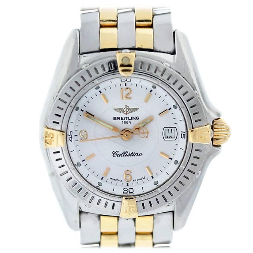 Breitling Ladies Yellow Gold Stainless Steel Callistino Quartz Wristwatch