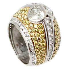 18kt Bi-Metallic Yellow and White Gold Sensational Diamond Ring