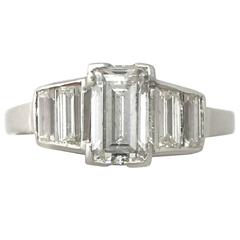 1.60Ct Diamond Five Stone, Platinum Ring - Art Deco - Antique Circa 1925