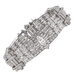 Exceptional Art Deco Diamond Bracelet 11