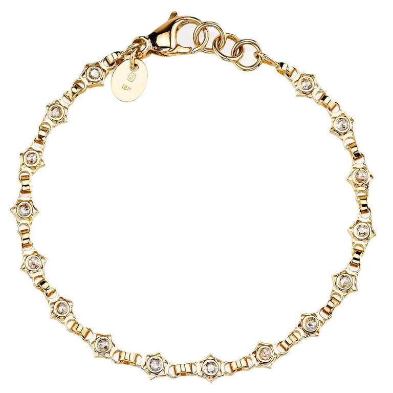 Diamond Gold Star Bracelet For Sale at 1stdibs