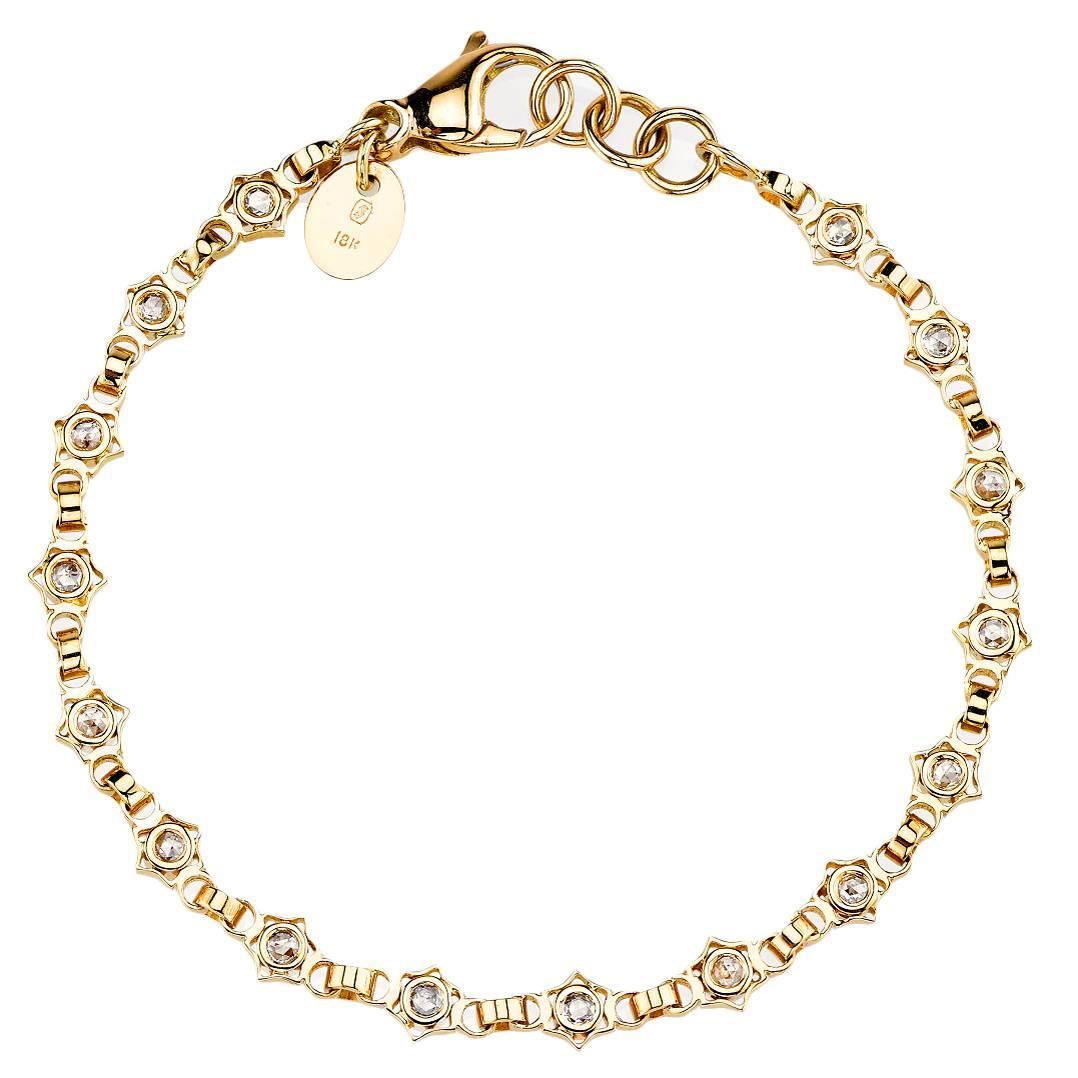 Chiron Star Sterling Silver Bracelet plated in 18K Gold