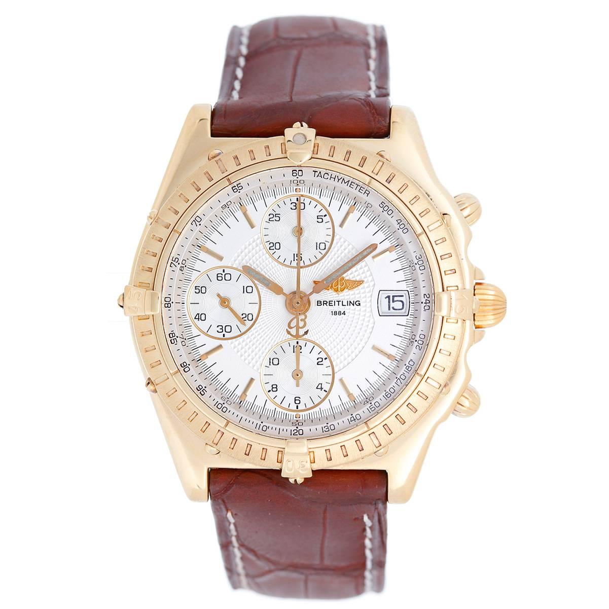 Breitling Yellow Gold Chronomat Chronograph Automatic Wristwatch Ref K13050.1