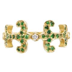 Sabine Getty Prospero Oona Tsavorite Diamond Gold Ring 8