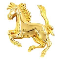 18kt Yellow Gold Precious Frolicking Baby Morgan Horse Pendant