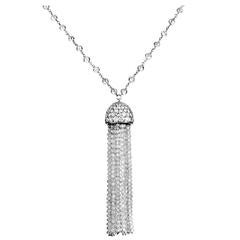 Ivanka Trump Diamond Gold Bead Tassel Necklace