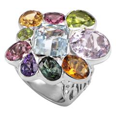 Dior Multi-Gemstone Gold Ring 10