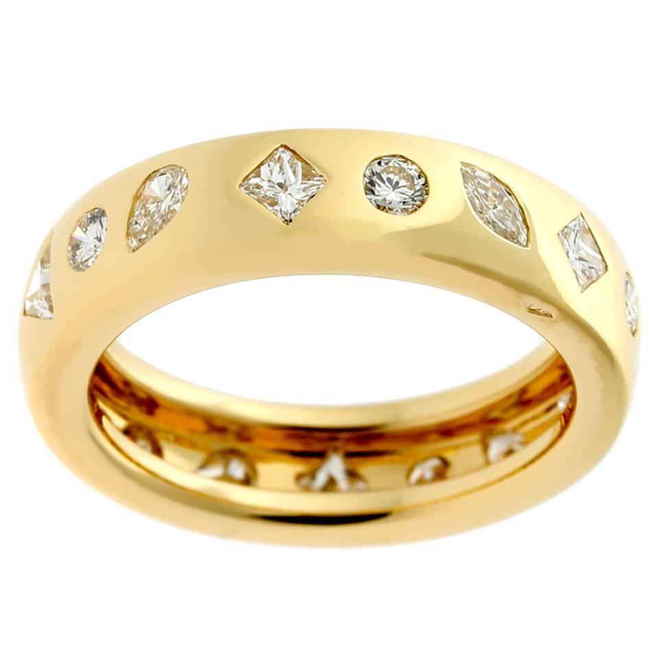 Chanel Diamond Gold Eternity Band Ring