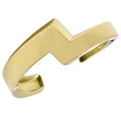 Tiffany & Co. Paloma Picasso Gold Shazam Cuff Bracelet