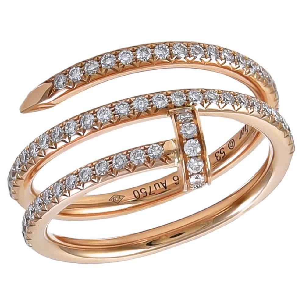 cartier nail ring with diamonds