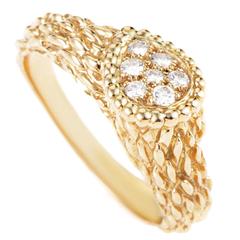 Boucheron Serpent Bohème Small Diamond Gold Ring