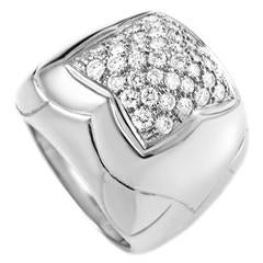 Bulgari Piramide Diamond Pave Gold Ring 9