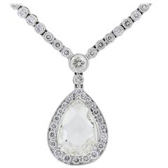 Fred Leighton 4.94 Carats Diamonds Gold Necklace