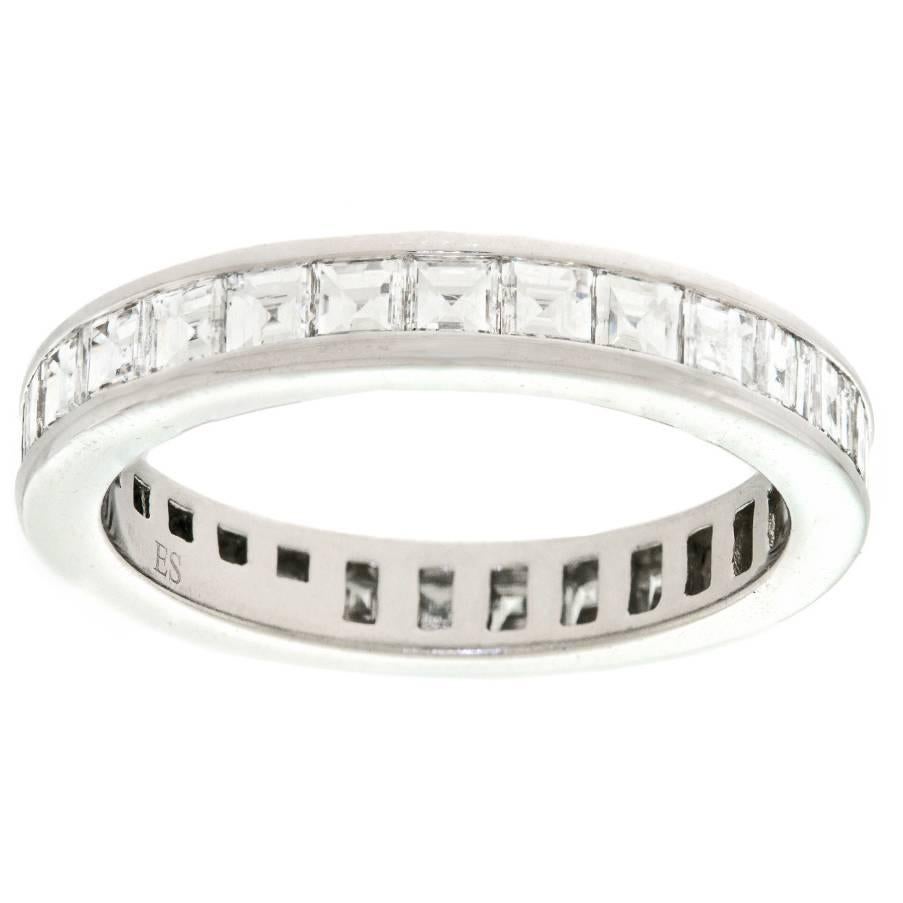 Tiffany & Co. 3.36 Carat Total Weight Platinum Eternity Band Size 6
