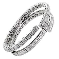 Cartier Diamond Gold Wrap Tennis Bracelet