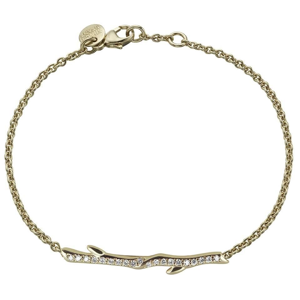 Shaun Leane Diamond Gold Vermeil Cherry Branch Bracelet For Sale