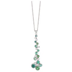Tiffany & Co. Graduated Tourmaline Diamond Platinum Necklace