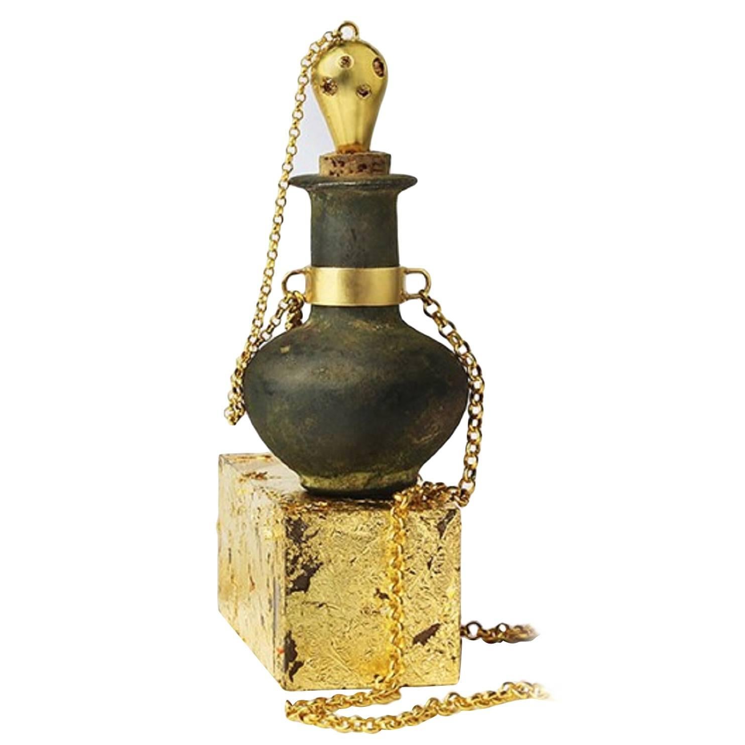 Roman Empire Bronze Perfume Bottle For Sale